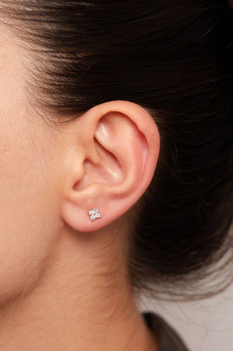 Heliophilia Silver Pendientes de Plata de Ley 925 en Rosa